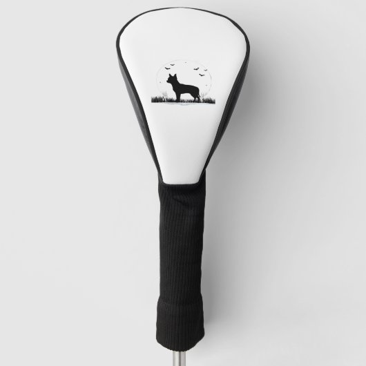 Couvre-club De Golf Chihuahua Chien - Halloween Moon Silhouette Classi (Devant)