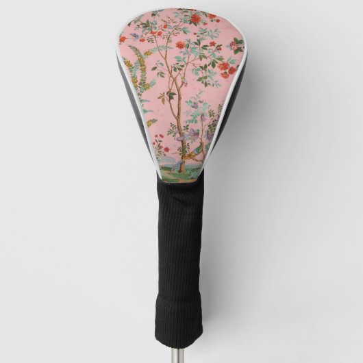 Couvre-club De Golf Chinoiserie rose (Devant)