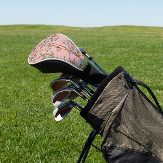 Couvre-club De Golf Chinoiserie rose (In Situ)