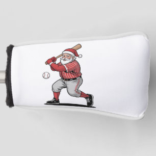 Couvre-club De Golf Chirstmas Baseball Jouer Sport Père Noël