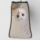 Couvre-club De Golf Chouette de l'étable de texte personnalisé (Tourné à 90°)