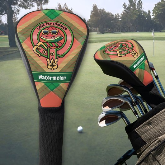 Couvre-club De Golf Cimier de pastèque sur la couverture Tartan Golf H