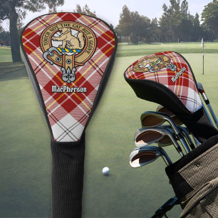Couvre-club De Golf Cimier du clan MacPherson sur tartan rouge de robe
