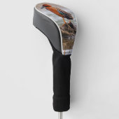 Couvre-club De Golf Cinnamon superbe Canard Turquoise sur Rock (Incliné)