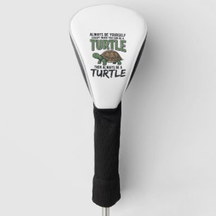 Couvre-club De Golf Citation de Tortue Drôle Design Vectoriel Vintage_