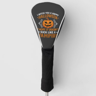 Couvre-club De Golf Citrouille de vampire drôle d'Halloween