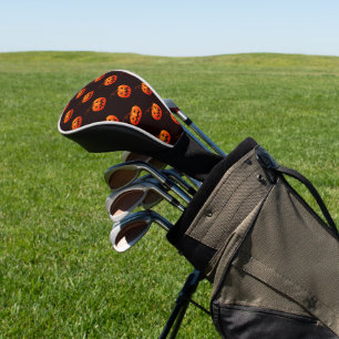 Couvre-club De Golf Citrouille D'Halloween, Citrouille Orange Trou Ou