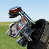 Couvre-club De Golf Citrouilles rayées rustiques (In Situ)