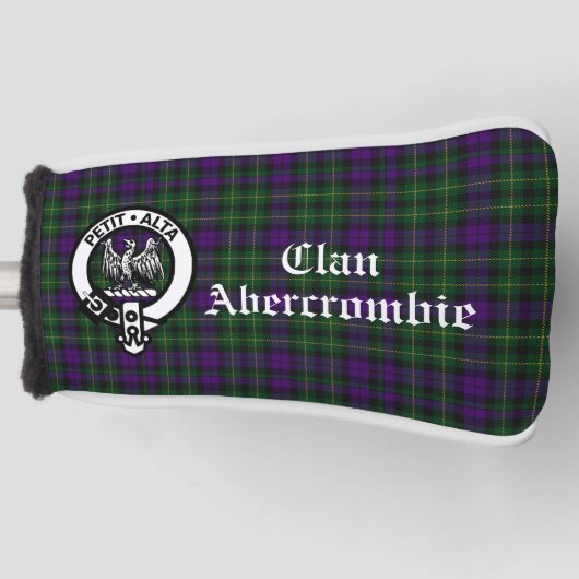 Couvre-club De Golf Clan Abercrombie Tartan & Crest (Devant)