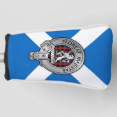 Couvre-club De Golf Clan Brown Crest & Tartan sur Saltire (Devant)