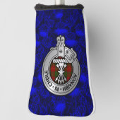 Couvre-club De Golf Clan Cameron Crest & Tartan sur le chardon (Tourné à 90°)