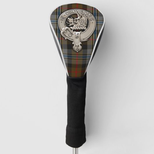 Couvre-club De Golf Clan Campbell Crest & Hunter Tartan (Devant)