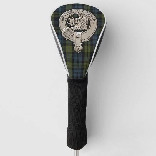 Couvre-club De Golf Clan Campbell Crest & Tartan (Devant)