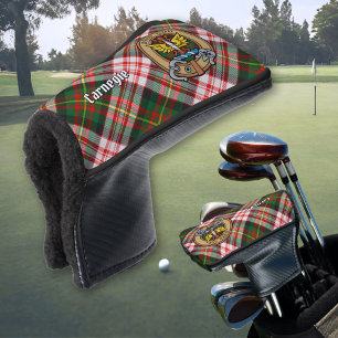 Couvre-club De Golf Clan Carnegie Crest sur la robe Tartan