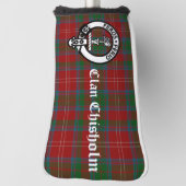 Couvre-club De Golf Clan Chisholm Crest Badge & Tartan (Tourné à 90°)