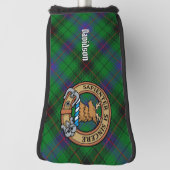 Couvre-club De Golf Clan Davidson Crest sur Tartan (Tourné à 90°)