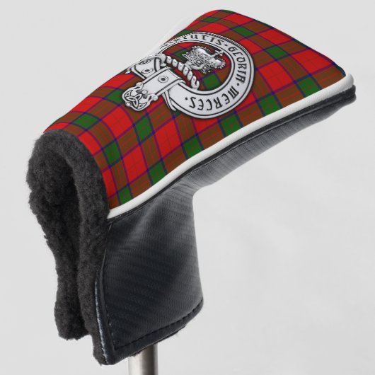 Couvre-club De Golf Clan Donnachaidh (Robertson) Crest & Tartan (Devant 3/4)