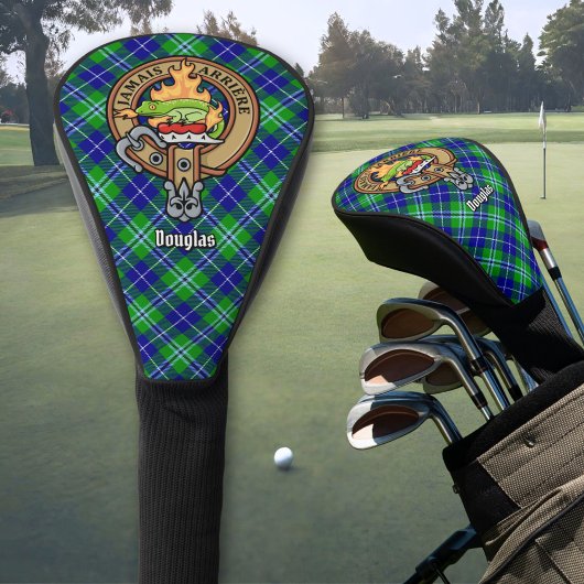 Couvre-club De Golf Clan Douglas Crest sur Tartan