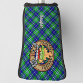 Couvre-club De Golf Clan Douglas Crest sur Tartan (Tourné à 90°)
