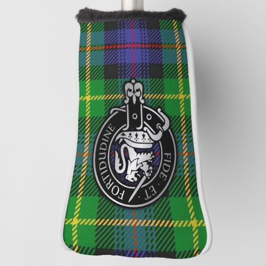 Couvre-club De Golf Clan Farquharson Crest & Tartan (Tourné à 90°)