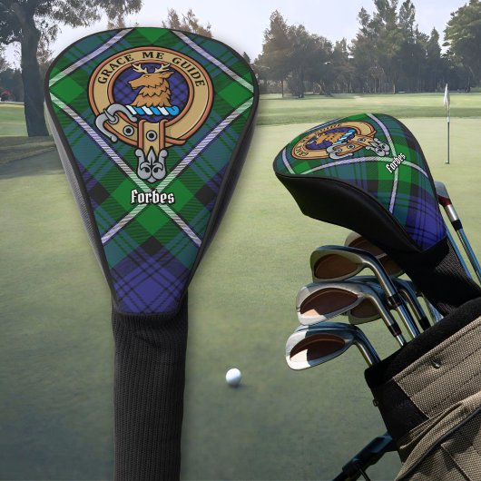 Couvre-club De Golf Clan Forbes Crest sur Tartan