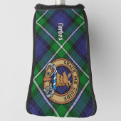 Couvre-club De Golf Clan Forbes Crest sur Tartan (Tourné à 90°)