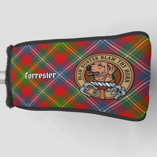 Couvre-club De Golf Clan Forrester Crest sur Tartan (Devant)