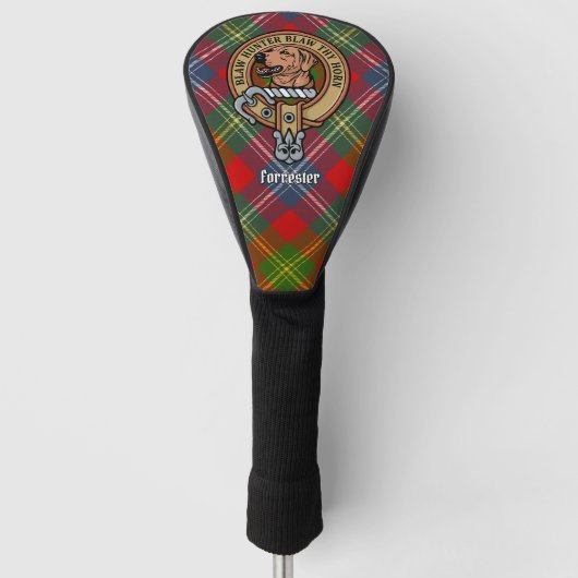 Couvre-club De Golf Clan Forrester Crest sur Tartan (Devant)