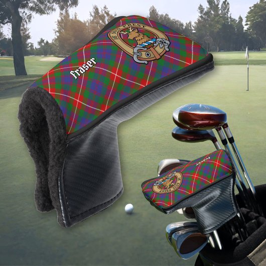 Couvre-club De Golf Clan Fraser de Lovat Crest sur Tartan