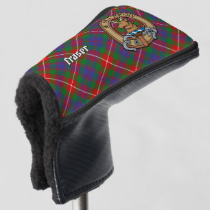 Couvre-club De Golf Clan Fraser de Lovat Crest sur Tartan