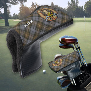 Couvre-club De Golf Clan Gordon Crest sur Tartan Patiné