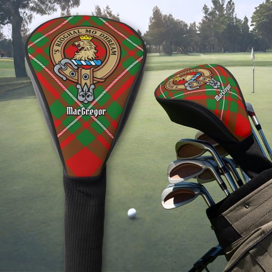 Couvre-club De Golf Clan Gregor Crest sur Tartan