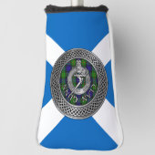 Couvre-club De Golf Clan Gunn Crest & Tartan Knot Golf Head Cover (Tourné à 90°)
