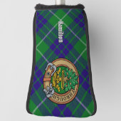 Couvre-club De Golf Clan Hamilton Crest sur la chasse Tartan (Tourné à 90°)