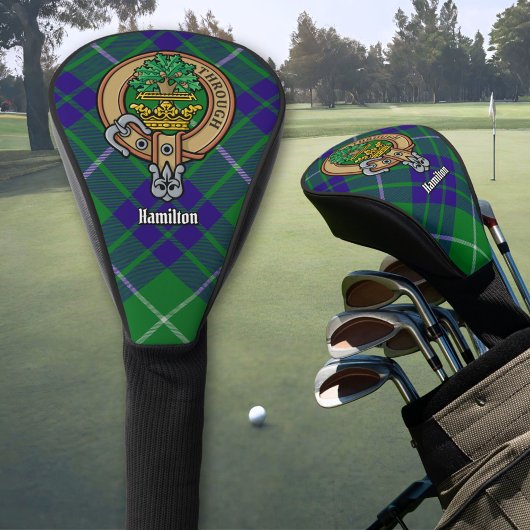 Couvre-club De Golf Clan Hamilton Crest sur la chasse Tartan