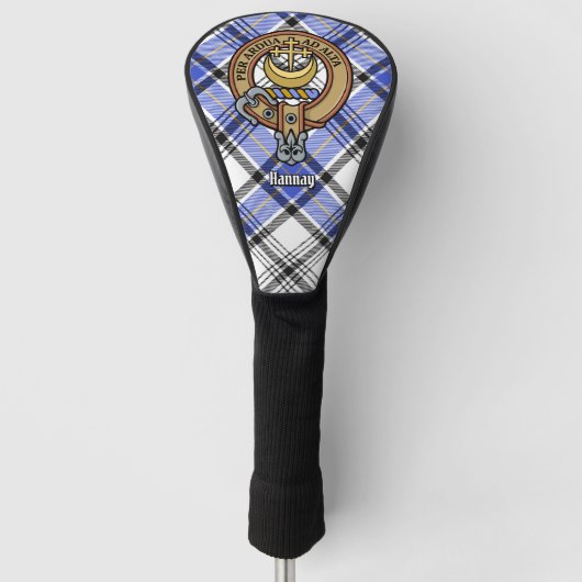 Couvre-club De Golf Clan Hannay Crest sur Tartan (Devant)