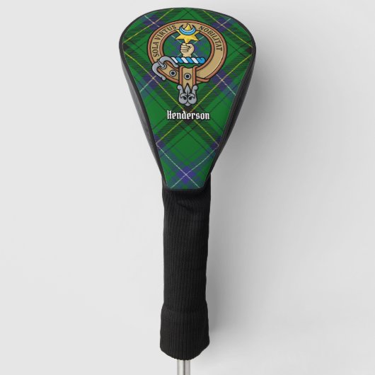 Couvre-club De Golf Clan Henderson Crest sur Tartan (Devant)