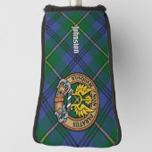 Couvre-club De Golf Clan Johnston Crest sur Tartan (Tourné à 90°)