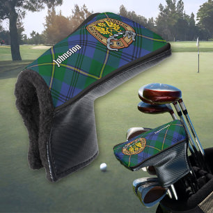 Couvre-club De Golf Clan Johnston Crest sur Tartan