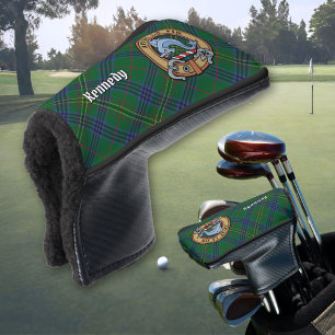 Couvre-club De Golf Clan Kennedy Crest sur Tartan
