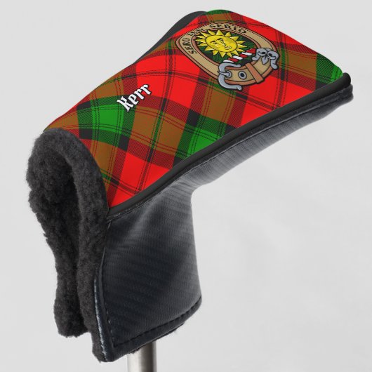 Couvre-club De Golf Clan Kerr Crest sur Tartan (Devant 3/4)