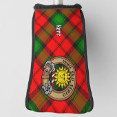 Couvre-club De Golf Clan Kerr Crest sur Tartan (Tourné à 90°)