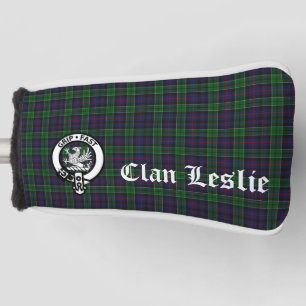 Couvre-club De Golf Clan Leslie Crest Badge et Tartan