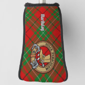 Couvre-club De Golf Clan MacAulay Crest sur Tartan (Tourné à 90°)
