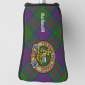 Couvre-club De Golf Clan MacDonald Crest sur Tartan (Tourné à 90°)
