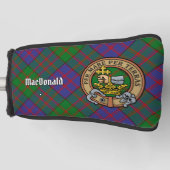 Couvre-club De Golf Clan MacDonald Crest sur Tartan (Devant)