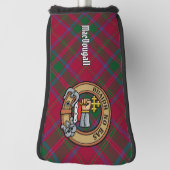 Couvre-club De Golf Clan MacDougall Crest sur Tartan (Tourné à 90°)