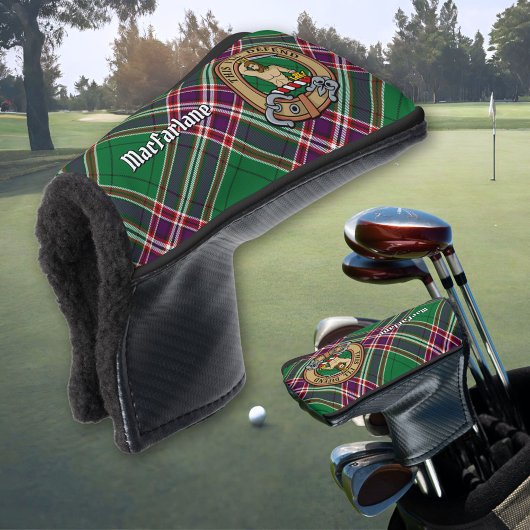 Couvre-club De Golf Clan MacFarlane Crest sur Tartan de chasse moderne
