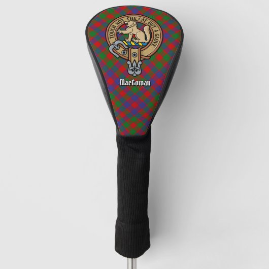 Couvre-club De Golf Clan MacGowan Crest sur Tartan (Devant)