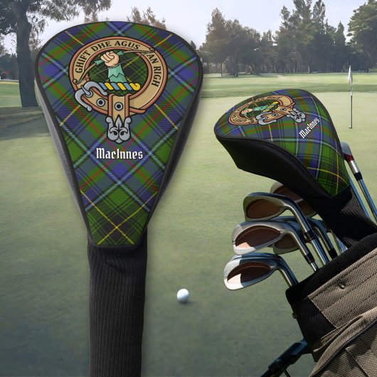 Couvre-club De Golf Clan MacInnes Crest sur Tartan